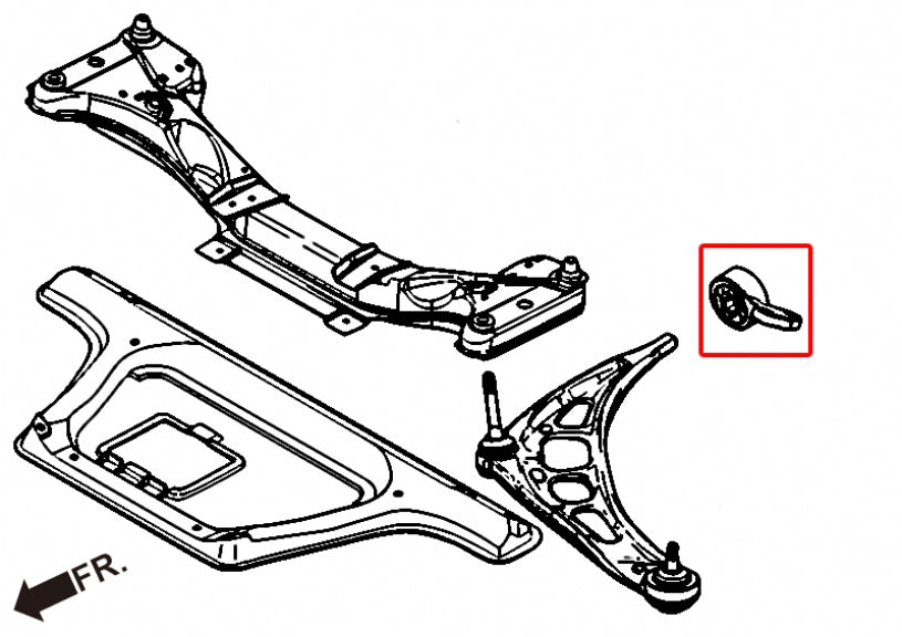 Front Lower Arm Bushings (Harden Rubber) for BMW E46 (none M3) | Z4 E85 E86