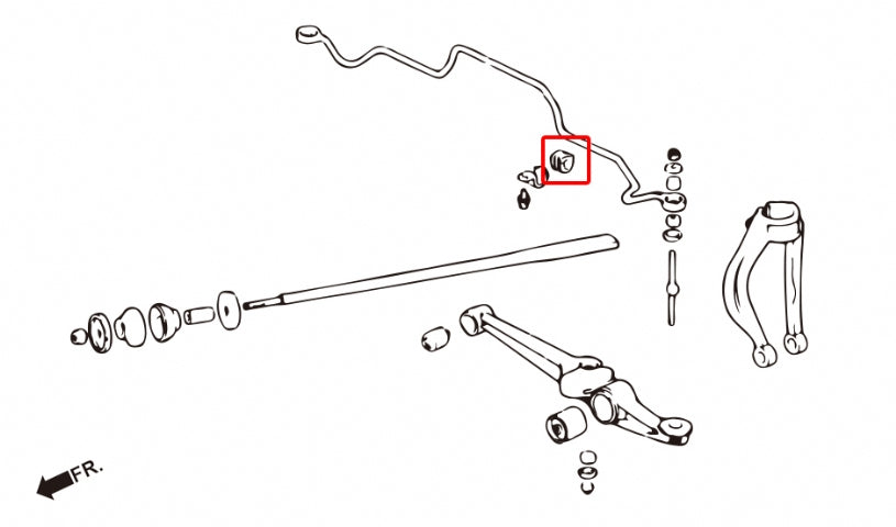 Civic EG/SI/EX/INTRGRA-LS FRONT - 21MM
STABILIZER BUSHING 2PCS/SET