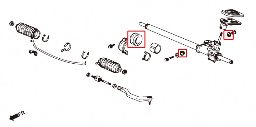 Reinforced Steering Rack Bushings for RHD JDM DC2 Integra | JDM Civic EG (Power rack only)