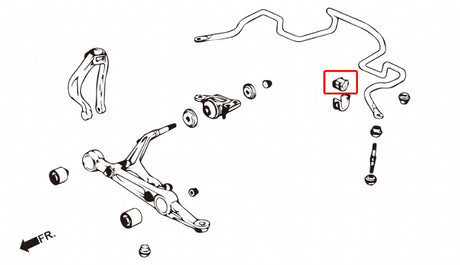 Hardrace 24mm Front Sway Bar Bushings for 94-01 Integra none Type-R models