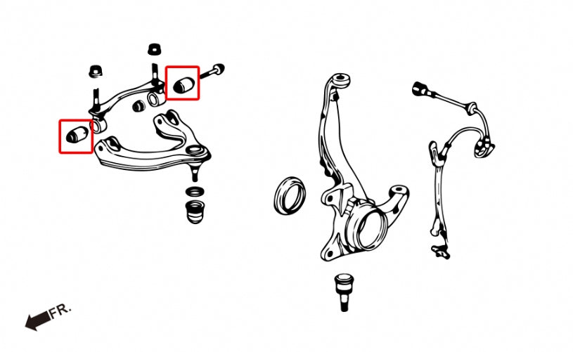 Hardrace Front Upper Arm Pillow Ball Bushings (Press-in) 92-95 Civic | 94-01 Integra