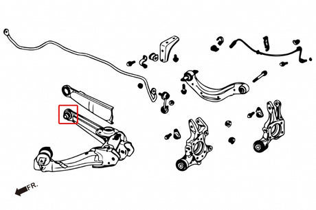 Rear Lower Arm Bushings (Harden Rubber) 06-14 Civic