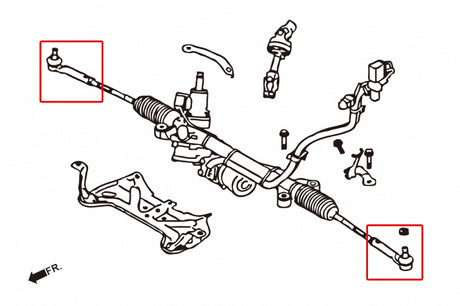 Roll Center Tie Rod Ends for 86/FRS/BRZ 1st 2snd Gen. | 92-22 WRX/STi