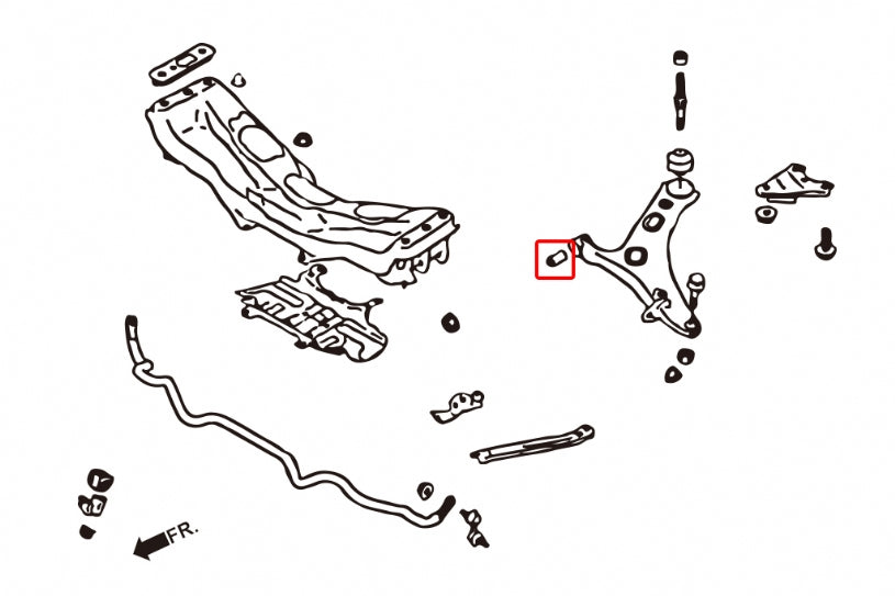 Hardrace Front Lower Arm Small Bushings (Harden Rubber) BRZ, FR-S, FT86, WRX/STi 3rd, Legacy 4th BL BP