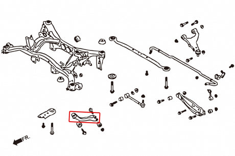 IMPREZA 13- GP/GJ/XV/FORESTER SJ 13- / WRX 14-
REAR TRACTION ROD (PILLOW BALL) 2PCS/SET