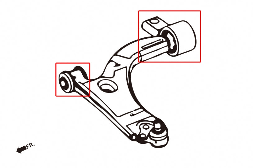 Front Lower Arm Bushing (Harden Rubber) for Ford FIESTA MK6 2002-2008 | Mazda 2 / DEMIO 2nd DY 2002-2007