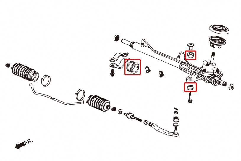 6311 TPV Reinforced Steering Bushings Acura CL 96-99/Honda Civic 96-00