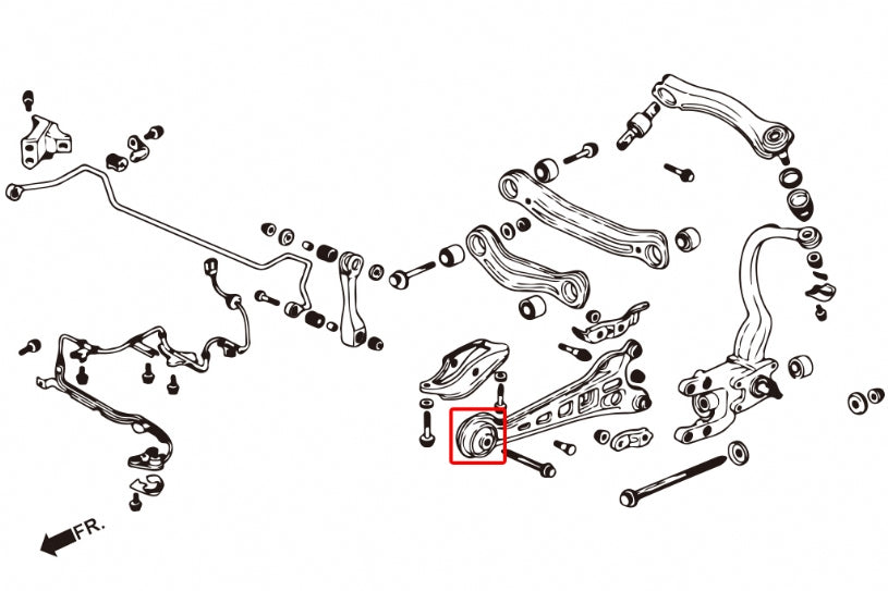 Hardrace Rear Trailing Arm Bushings (Harden Rubber) 90-97 Accord