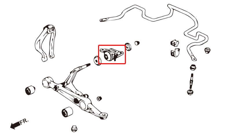 Hardrace Front Compliance Bushings (Pillow Ball) 2pcs /set for 92-95 Civic | 94-01 Integra