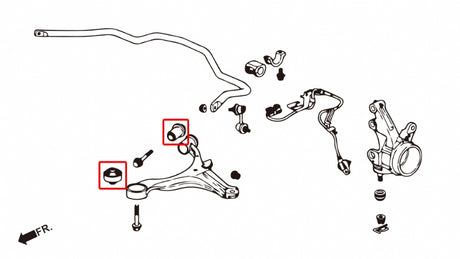Front Lower Arm Bushings (Pillow Ball) for 02-06 RSX | Civic 01-05 | Civic EP 02-05 | Integra DC5 | Stream RN1-5