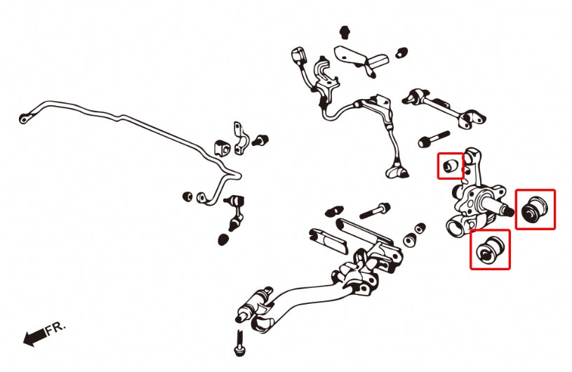 Hardrace Rear Knuckle Bushings (Harden Rubber) RSX 02-06