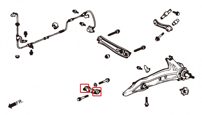 Hardrace Rear Toe Arm Bushings (Harden Rubber) 92-00 Civic / 94-01 Integra