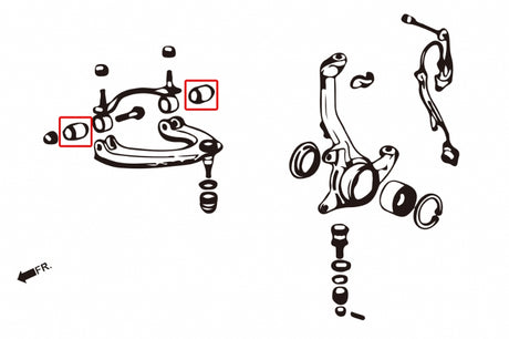 Hardrace Front Upper Arm Bushings 90-93 Integra DA