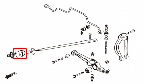 Hardrace Front Tension Rod Bushings 90-93 Integra DA