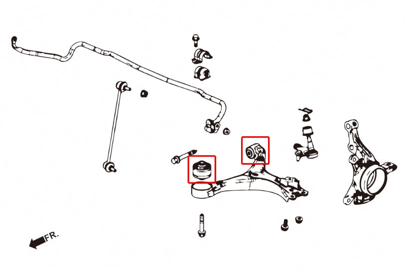 Hardrace Front Lower Arm Bushings (Harden Rubber) 12-13 Civic Si 9th Gen FB