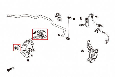Front Lower Arm Bushings (Harden Rubber) for CR-V 07-11