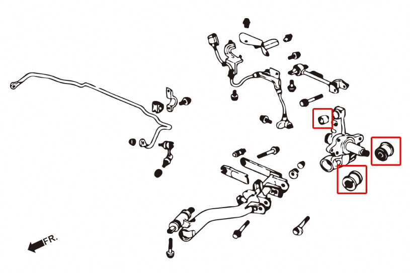 Hardrace Rear Knuckle Bushings for Civic 01-05