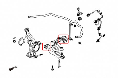 FIT 08 GE FRONT LOWER ARM BUSHING
(HARDEN RUBBER) 4PCS/SET