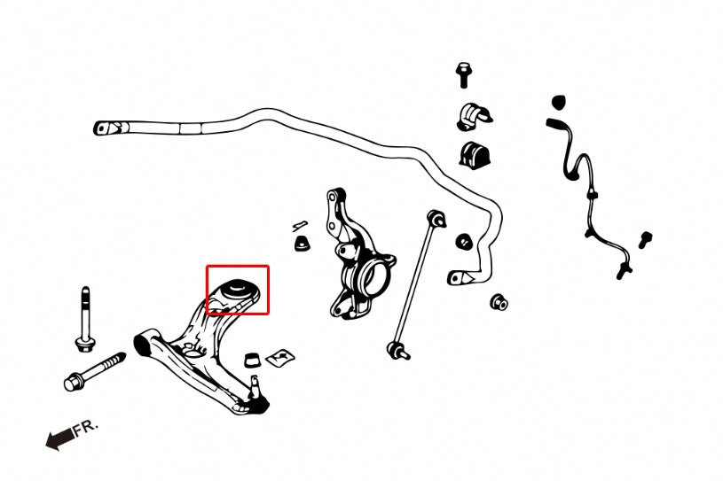 HONDA FIT 14- GK FRONT LOWER ARM BUSHING - BIG
(HARDEN RUBBER) 2PCS/SET