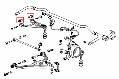 Hardrace Rear Upper Arm Bushings (Pillow Ball) Honda S2000 AP2