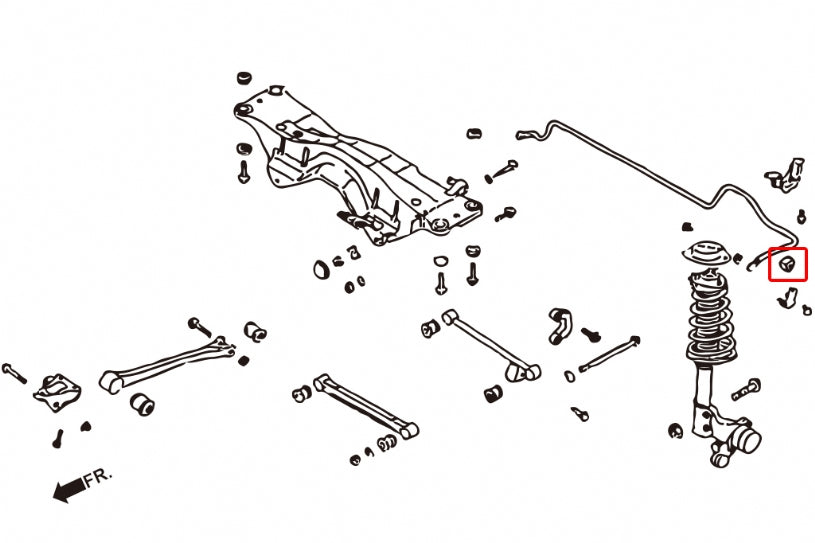 Hardrace Front Sway Bar Bushings 21mm Subaru GD