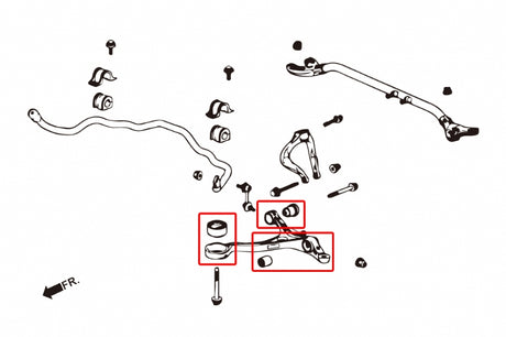 Hardrace Front Lower Arm Bushings (Harden Rubber) 6 pcs / set 08-12 Accord