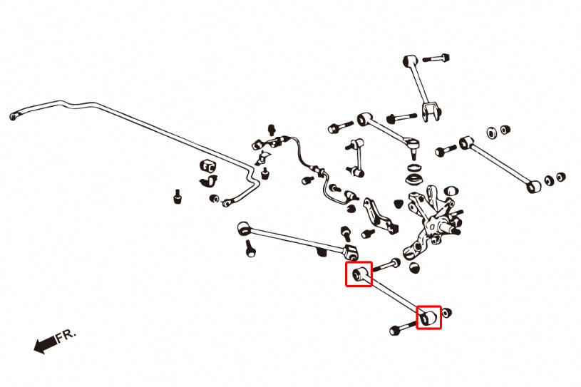 ACCORD 98-07 REAR FRONT LOWER ARM BUSHING
(HARDEN RUBBER) 4PCS/SET