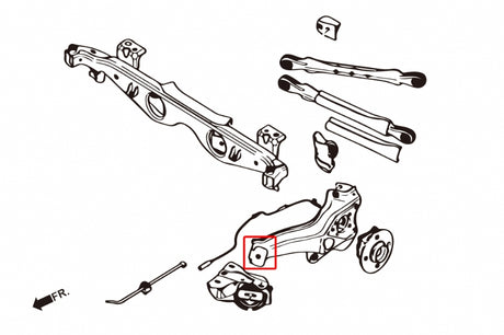 Rear Trailing Arm Bushings (Pillow Ball) for Mini R50/52/53 -after 05/2003-