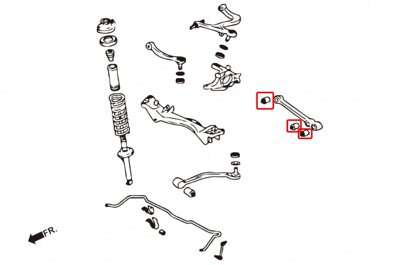 EVO 4-9 REAR LOWER ARM BUSH- STEEL BODY
(HARDEN RUBBER) 6PCS/SET