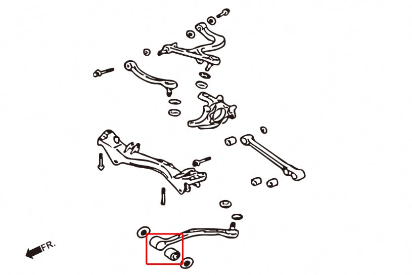 Hardrace Rear Trailing Arm Bushings (Pillow Ball) EVO VII VIII IX