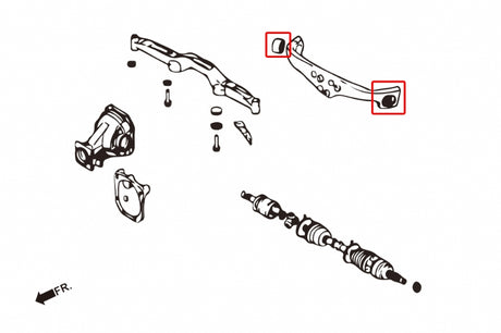 Hardrace Rear Differential Support Arm Bushings EVO IV V VI VII VIII IX