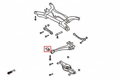 LANCER FORTIS REAR TRAILING ARM BUSHING
(HARDEN RUBBER) 2PCS/SET