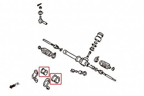 LANCER/VIRAGE 93-00 TPV STEERING BUSH 2PCS/SET