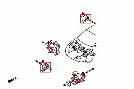 EVO 5-6 REINFORCED MOUNT BUSH 4PCS/SET