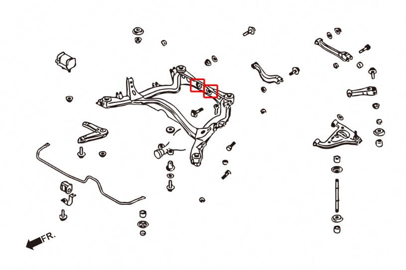 S14/S15/R33/R34 2WD R33/R34 4WD WGNC34 STAGEA M/T 4WD
REAR DIFF SUPPORT MEMBER BUSH (HARDEN RUBBER) 2PCS/SET