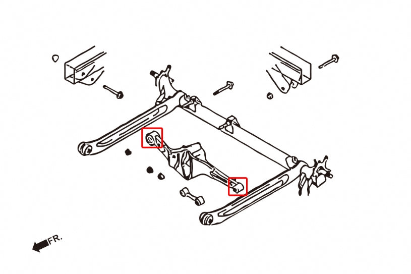 Hardrace Rear Lateral Link Bushings (Harden Rubber) for Sentra
