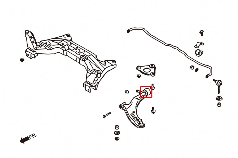 SENTRA B15 FRONT LOWER ARM - REAR BIG
(HARDEN RUBBER) 2PCS/SET