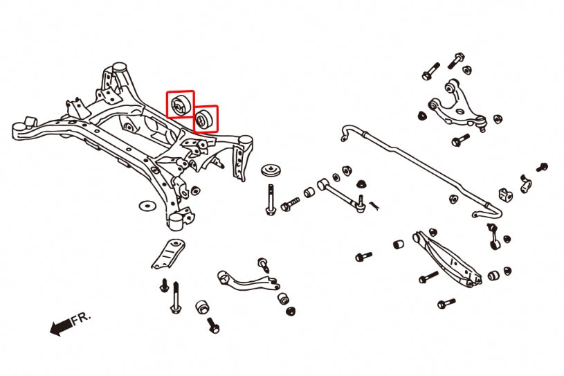 Hardrace Rear Differential Bushings (Harden Rubber) BRZ | FT86 | FR-S 1st Gen
