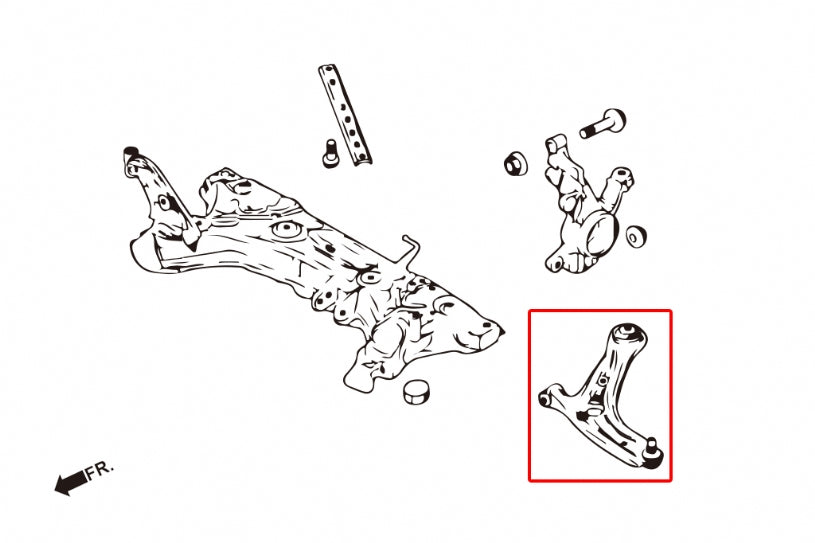 Front Lower Arms w/ RC Ball Joints for 07-14 Mazda 2 3rd Gen. | 08-17 Fiesta (Exclude ST)