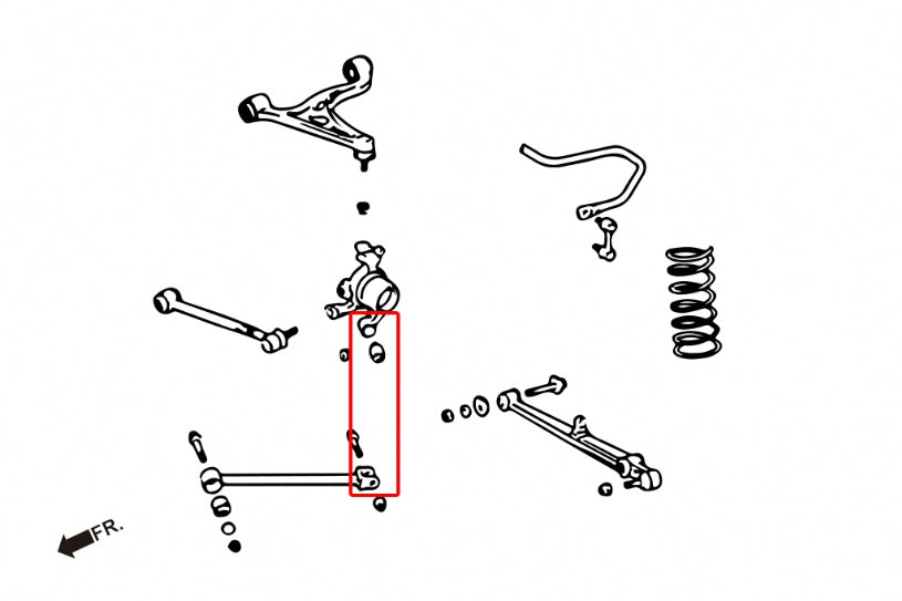 Rear Connect Knuckle Bush for Lexus GS 1st JZS147 1993-1997 | SC 1st Z30 1991-2000 | SUPRA 4th JZA80 1993-2002 | ARISTO JZS14 1991-1997 | Crown Majesta JZS | UZS 14# /15# 91-95/95-99 | CROWN S15# 95-01 | SOARER Z30 1992-2000