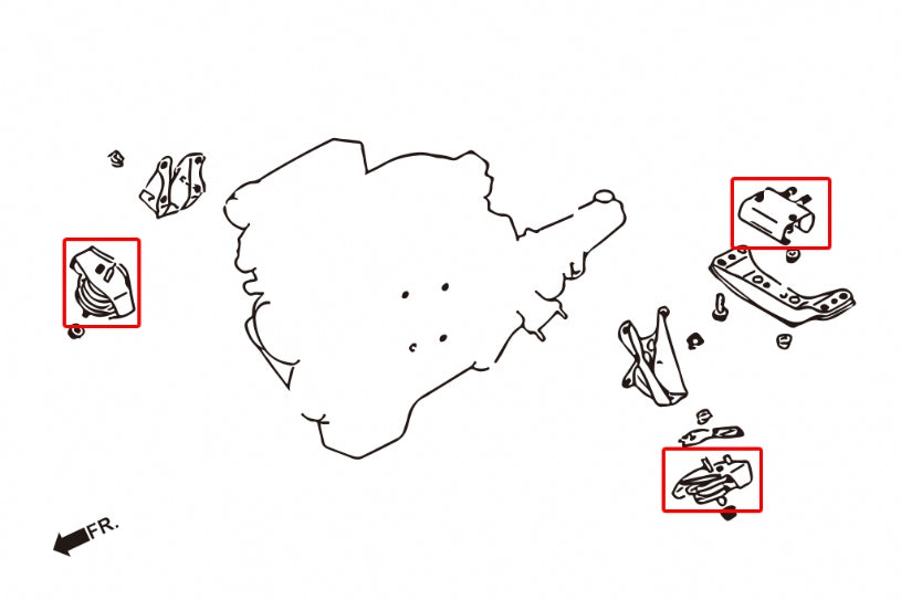 NISSAN 240SX/SILVIA/S13/S14/S15 (STREET)
HARDEN ENGINE & TRANSMISSION MOUNT 3PCS/SET