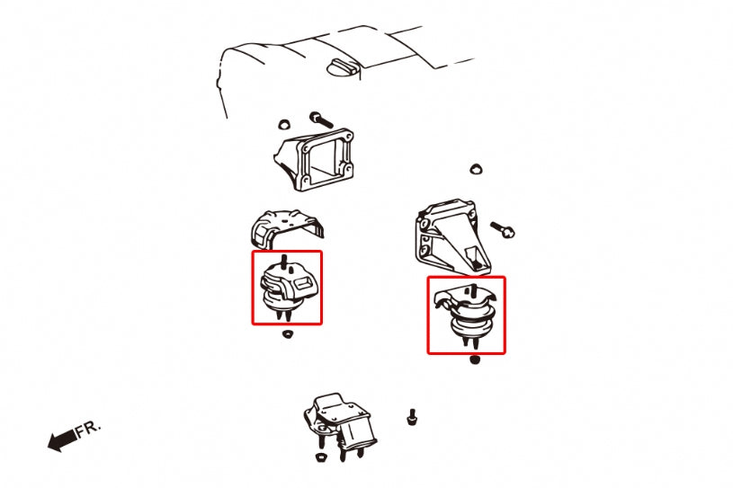 JZX90/100 HARDEN ENGINE MOUNT 2PCS/SET
FITS OE#: 12360-70030