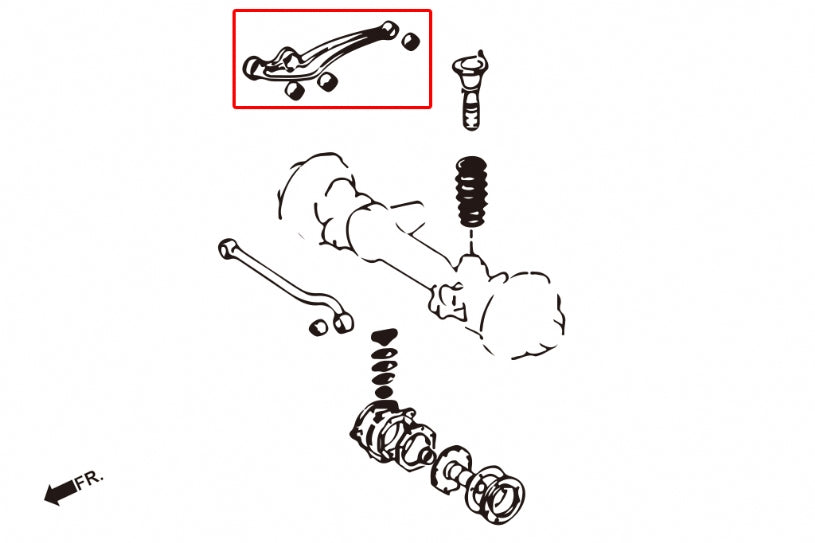 LAND CRUISER '90-97 FRONT LOWER ARM BUSH
(HARDEN RUBBER) - 6PCS/SET