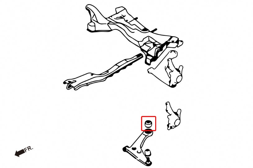 LANCER '01-06/FORTIS '07-/OUTLANDER 07-
FROM LOWER ARM BUSH - REAR (PILLOW BALL) 2PCS/SET