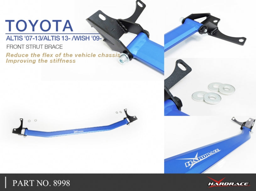 Front Strut Brace for Toyota Corolla Altis Auris 10th E140 E150 | 11th E170 E180 | Wish 2nd ZGE20