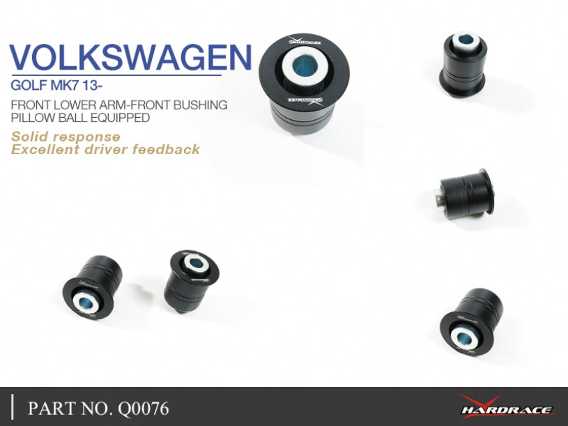 Q0076 Front Lower Arm Front Bushing (Pillow Ball) -Audi MK3/4 Q2/3-VW Mk7/8,B8,A11,3H,Touran 2nd-Skoda Mk3,B8,A2,A1