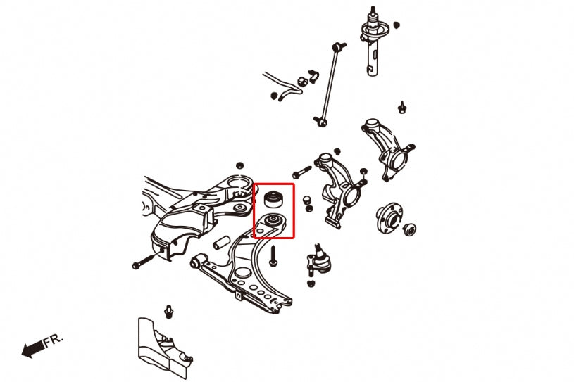 Front Lower Arm - Rear Bushing (Harden Rubber)