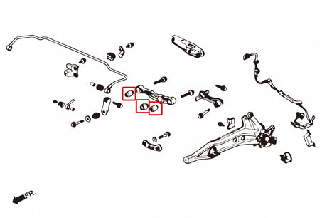 Rear Lower Arm Bushings (Harden Rubber) for Integra DA 90-93