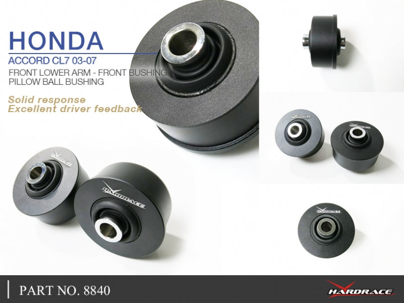 Front Lower Arms -Large Front Bushings- (Pillow Ball) for Acura TSX 04-08 | TL 04-08 | Accord 03-07