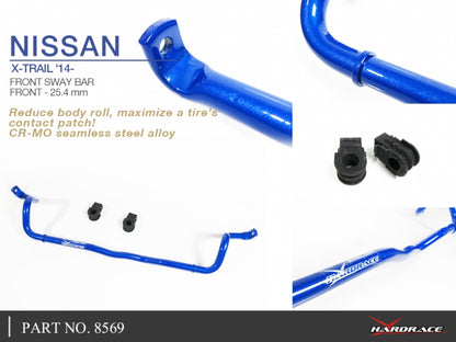 Front Sway Bar 25.4mm for 13-20 Nissan X-Trail